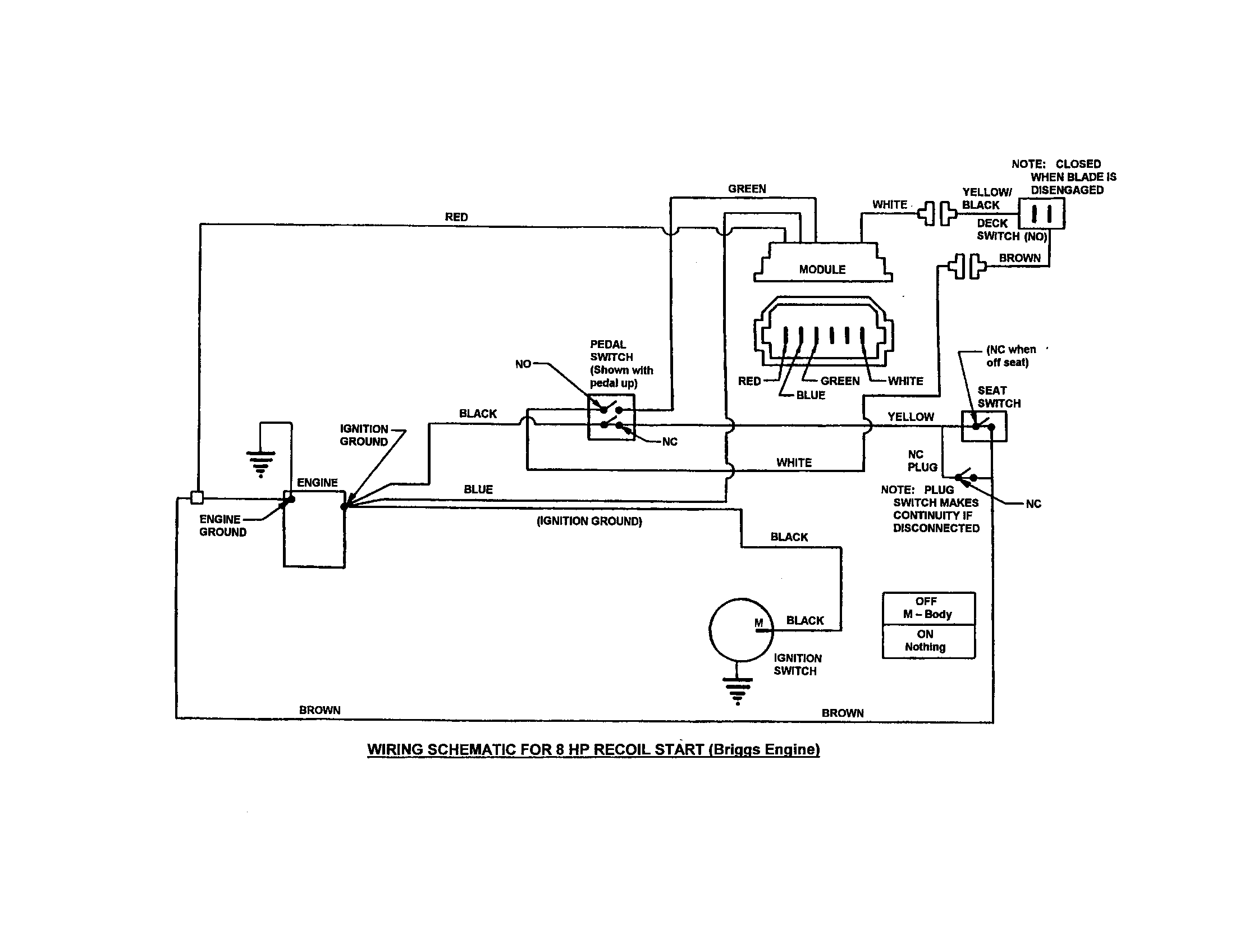 WIRING SCHEMATIC-8 HP RECOIL START