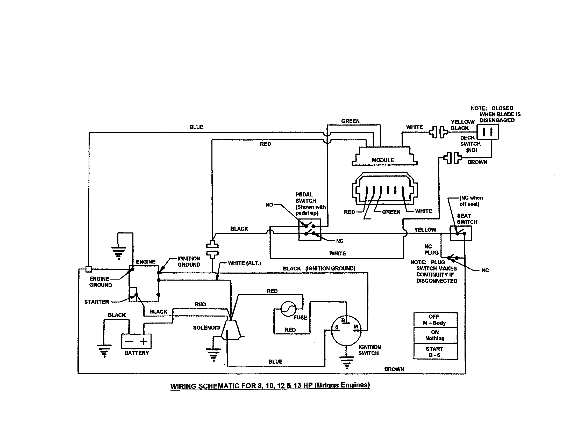 WIRING SCHEMATIC-8,10,12,13 HP