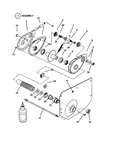 Chain case, l.h. fender