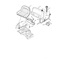 Snapper 421618BVE fuel tank & operator's seat diagram