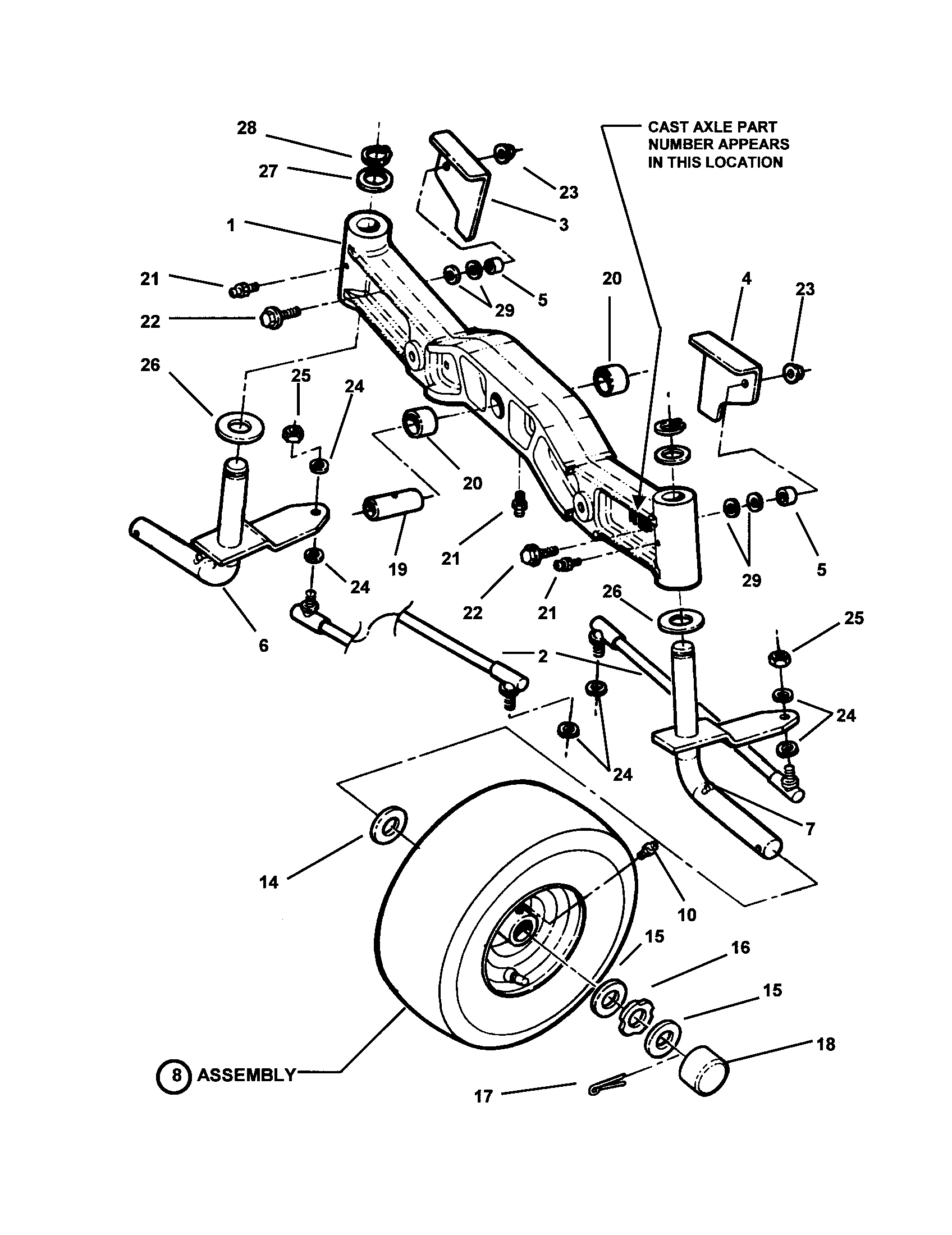 FRONT AXLE/WHEELS