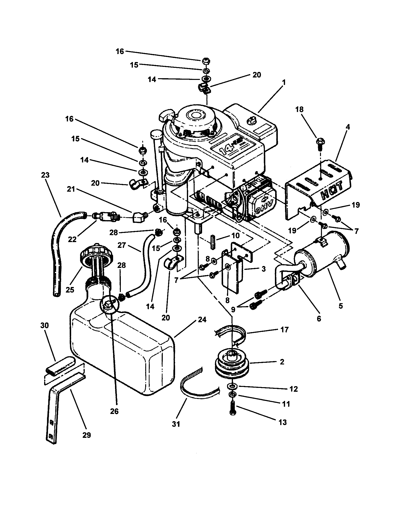 ENGINE & FUEL TANK