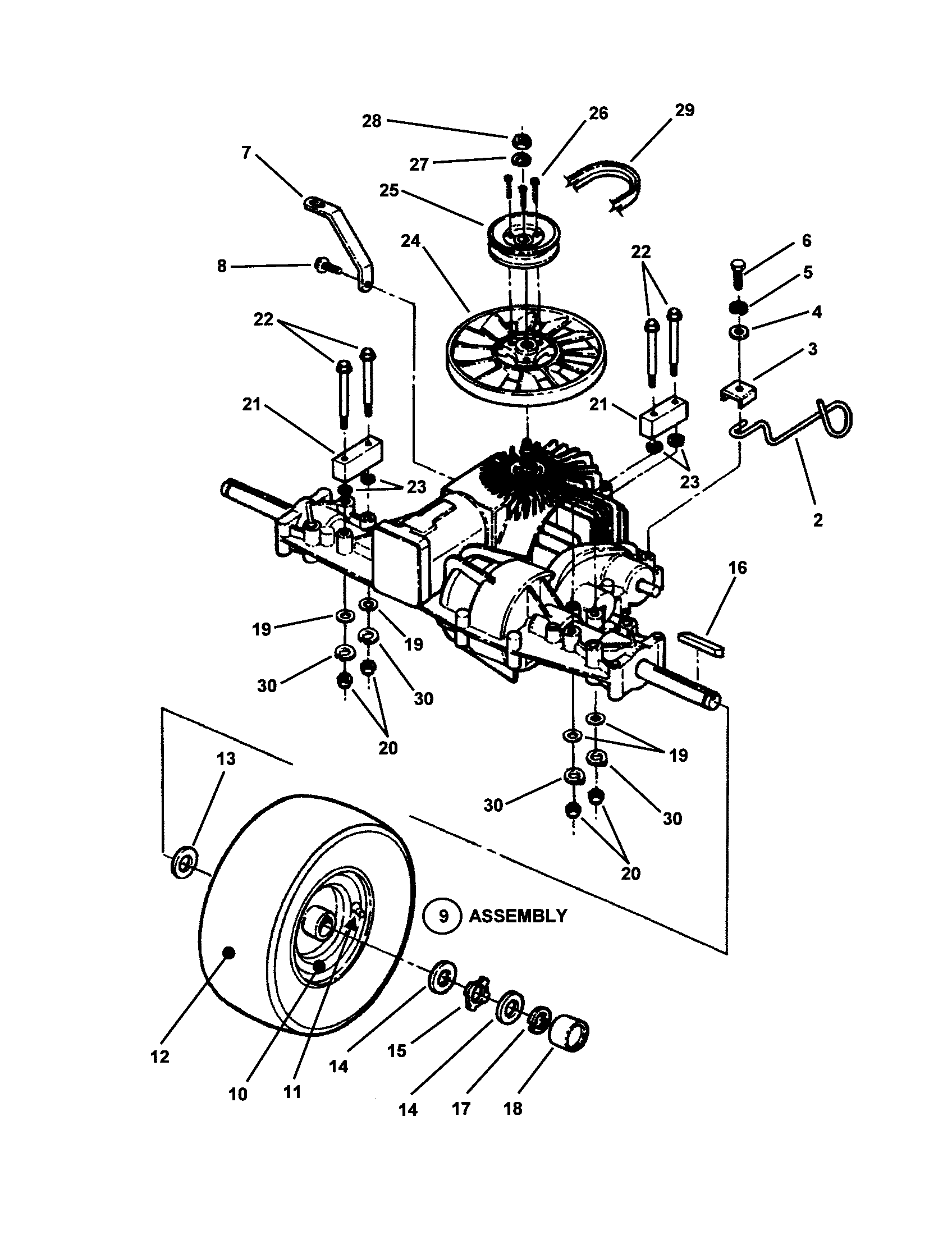 HYDRO DRIVE & REAR WHEEL