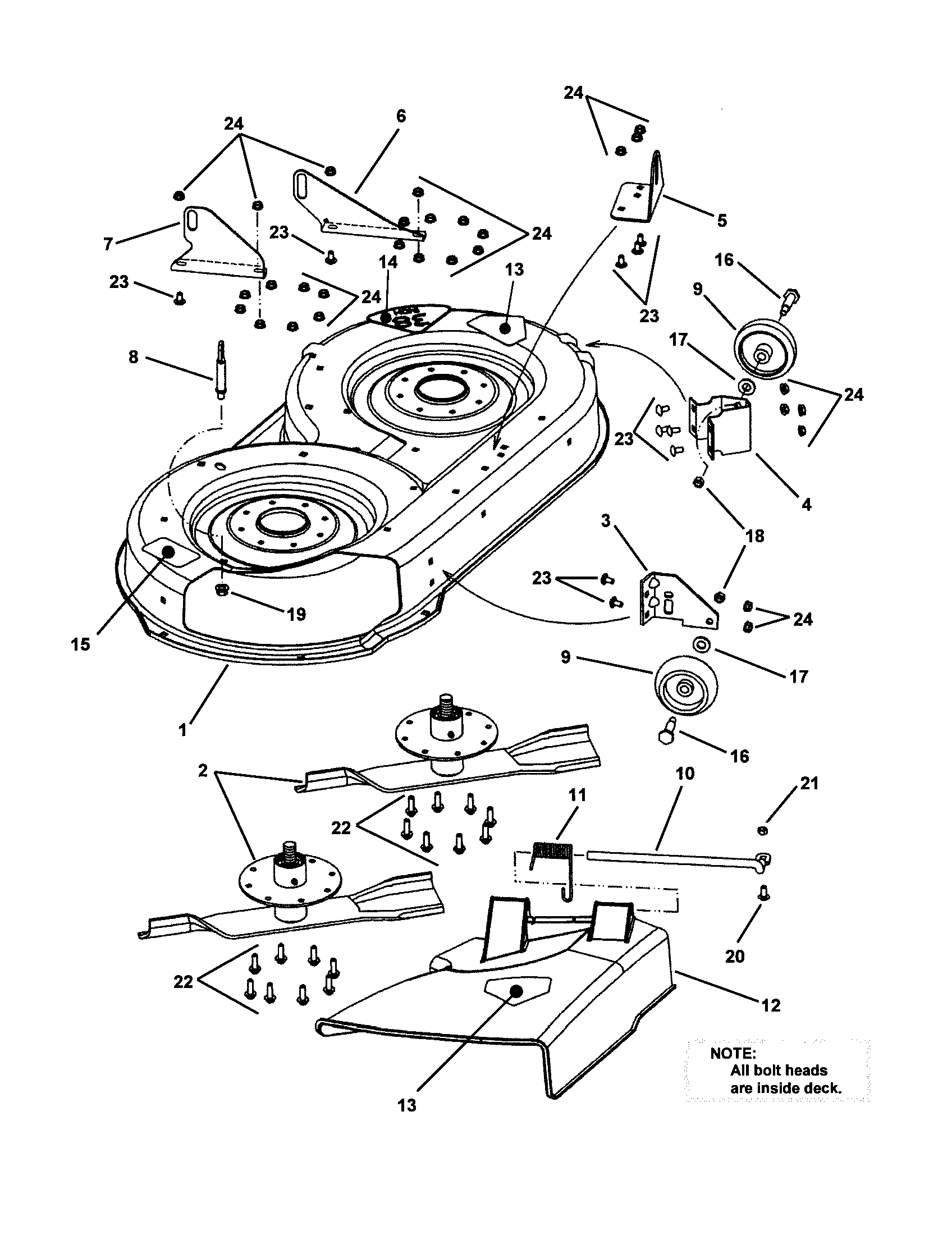 38" DECK SUB-ASSEMBLY