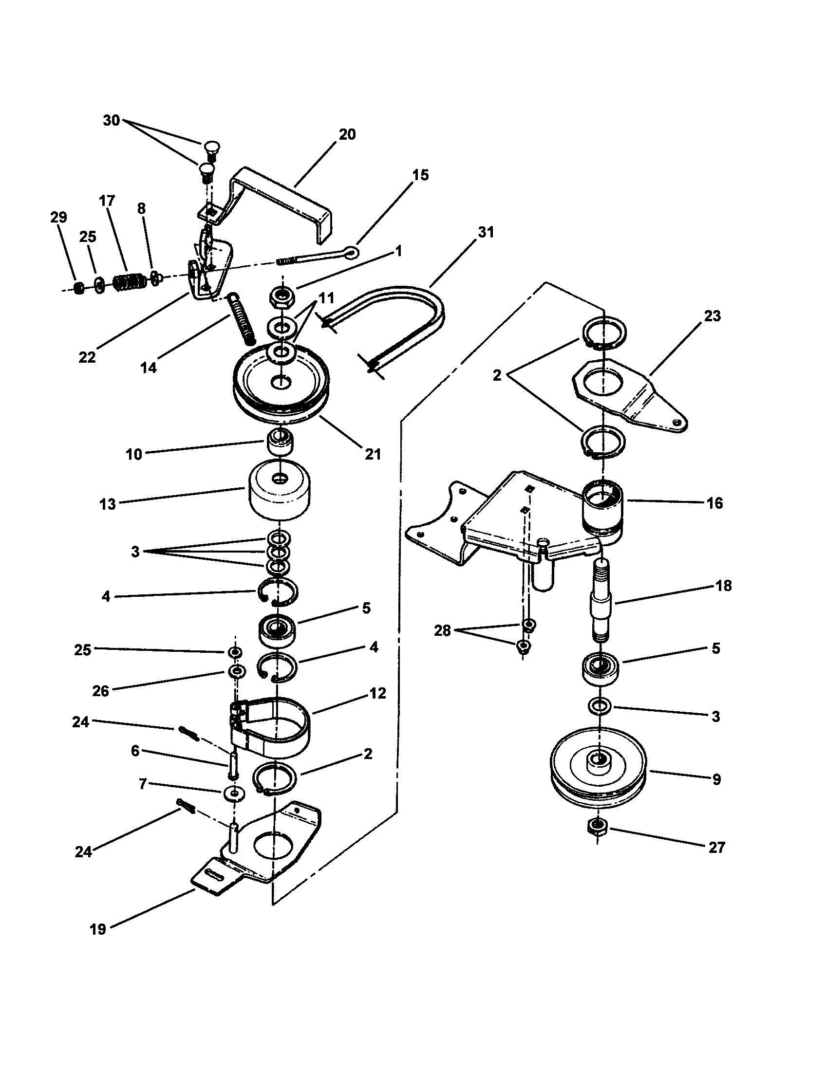 CENTER SPINDLE ASSEMBLY