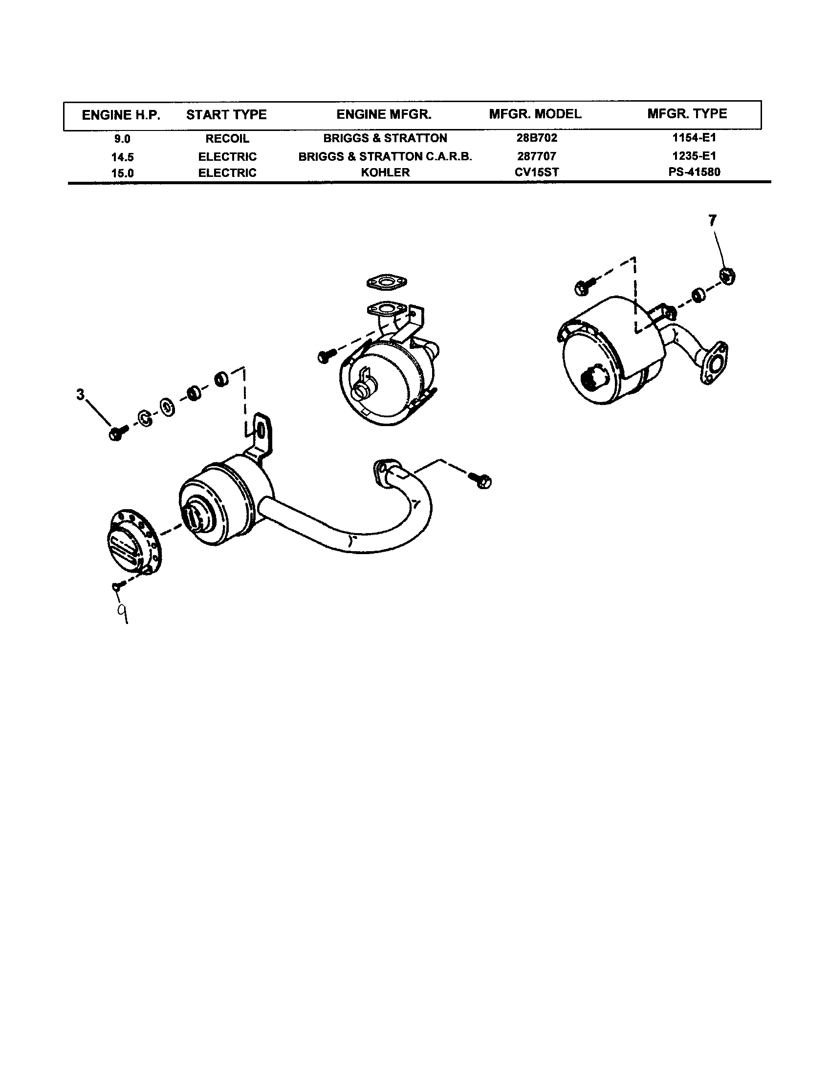 ENGINES & EXHAUST MUFFLER