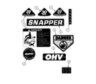 Snapper W301022BE decals diagram