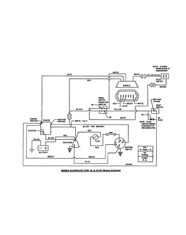 Wiring schematic-10,12 hp
