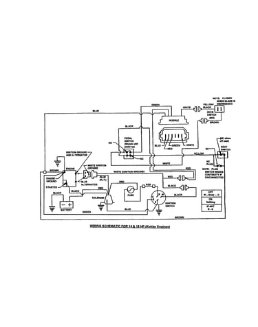 Wiring schematic-14,15 hp