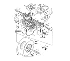 Snapper ELT125G33DB transmission (hydro drive)/rear wheels diagram