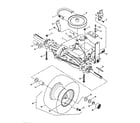 Snapper ELT125G33DB transmission (gear drive)/rear wheels diagram