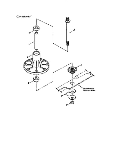 Spindle-38" cutting deck