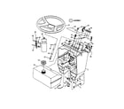 Snapper LT180H48HBV2 steering wheel/console/fuel tank diagram