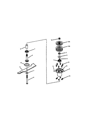 48" deck spindle (series h)