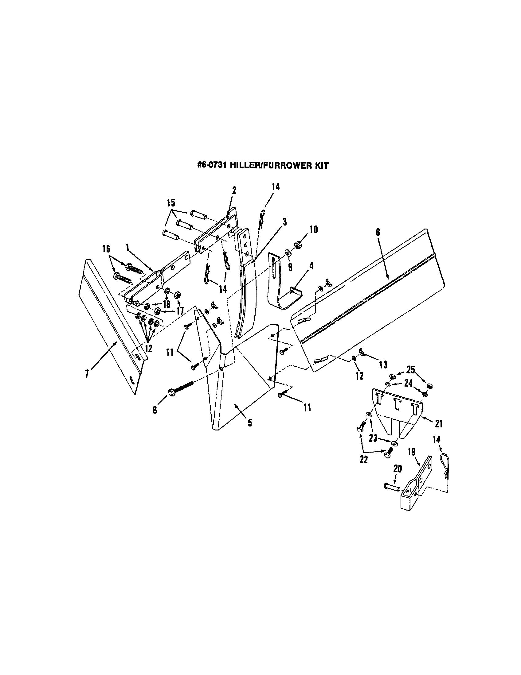 Hiller-furrower kit