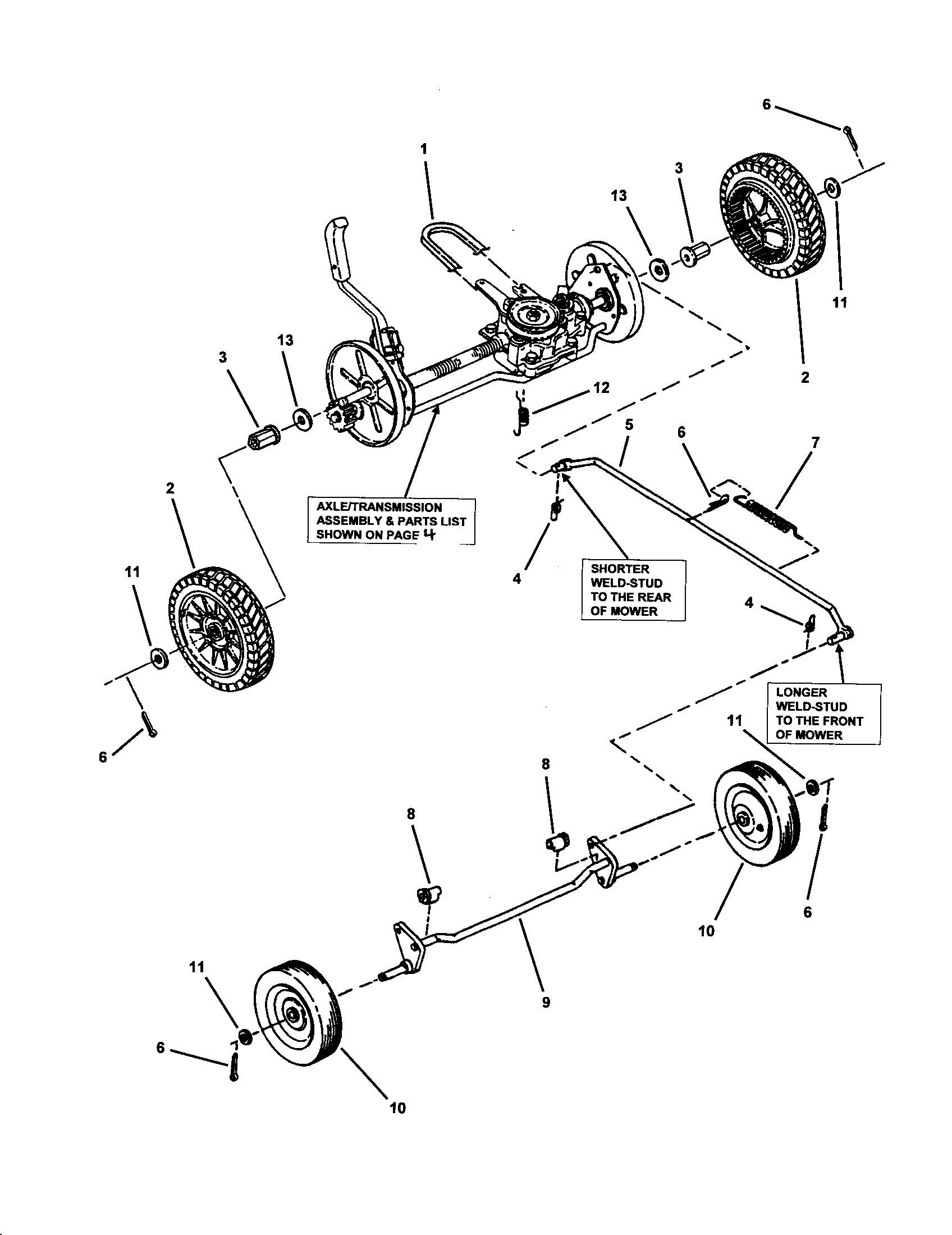 Wheels, front & rear