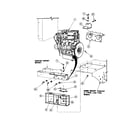 Snapper EZF2100DKU engine/engine mount diagram