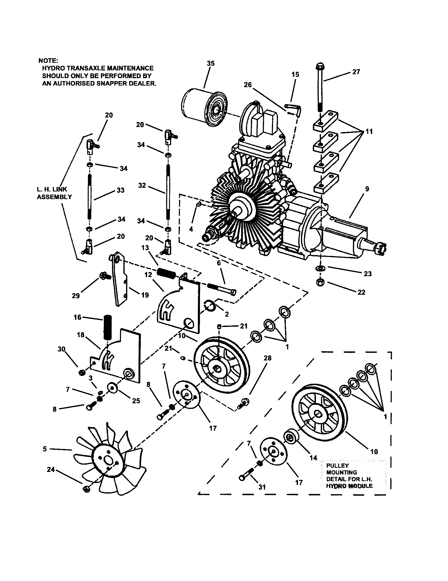 TANDEM HYDRO TRANSAXLE