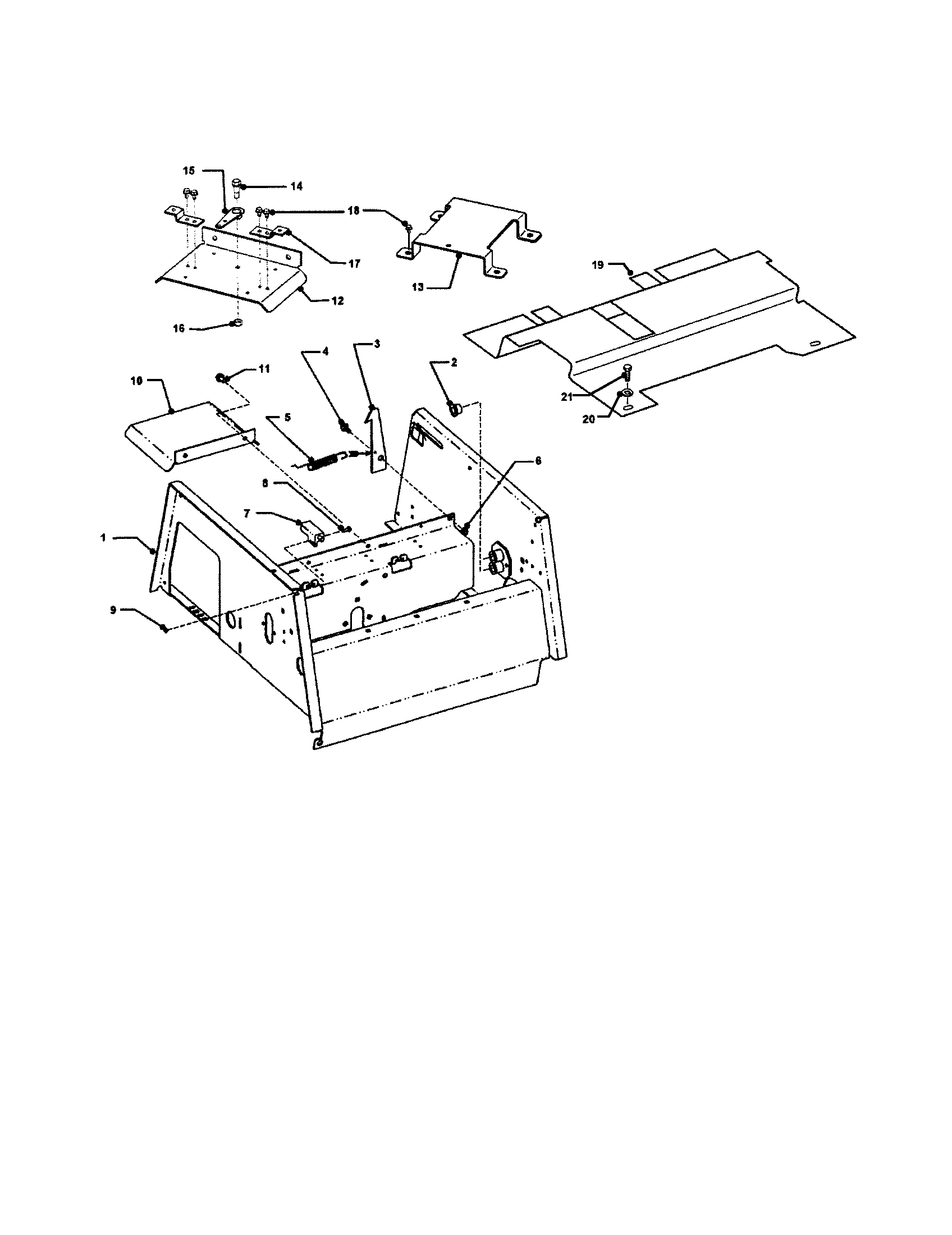 UPPER CHASSIS/SEAT LATCH