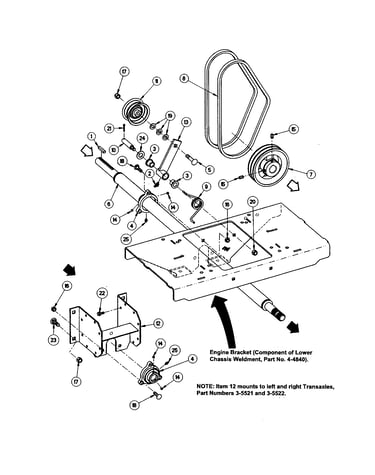 Deck drive shaft