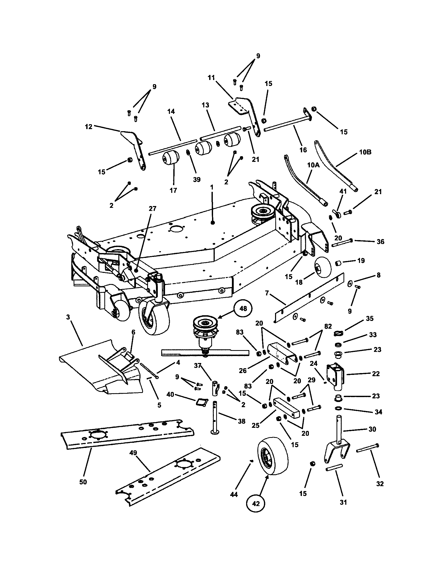 61" MOWER DECK