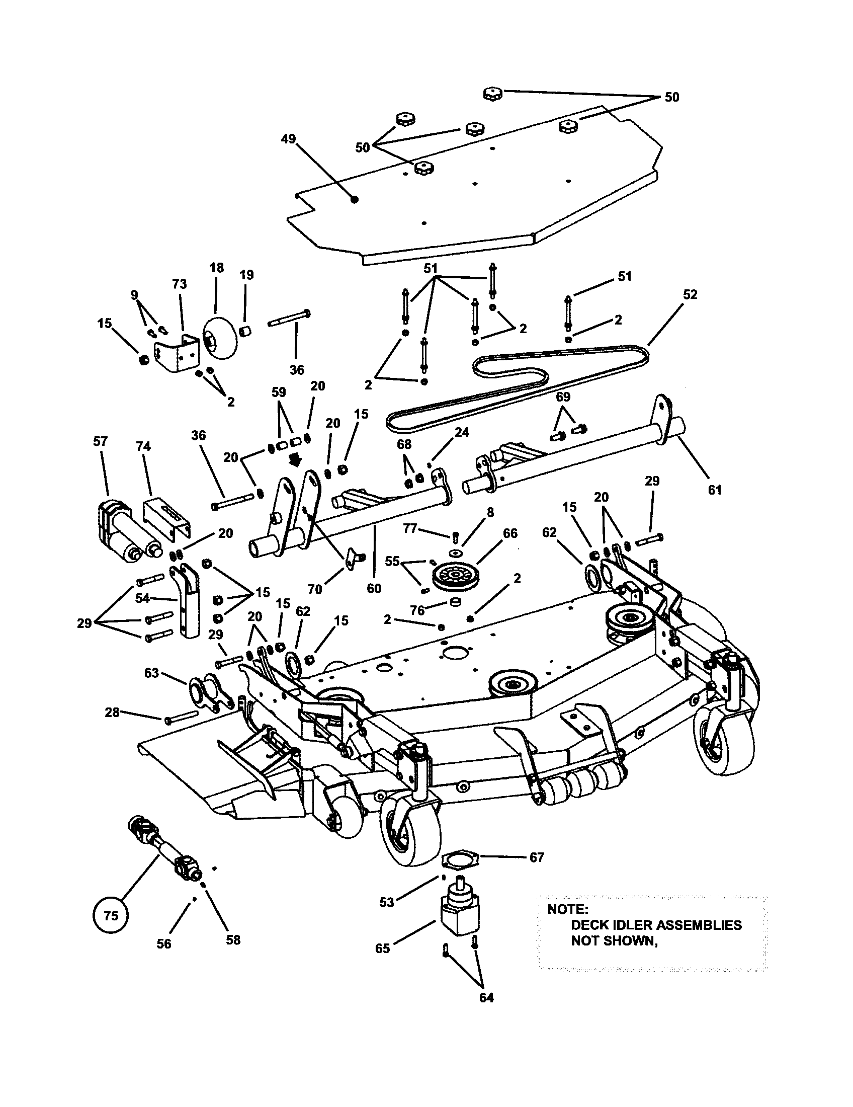 61" MOWER DECK