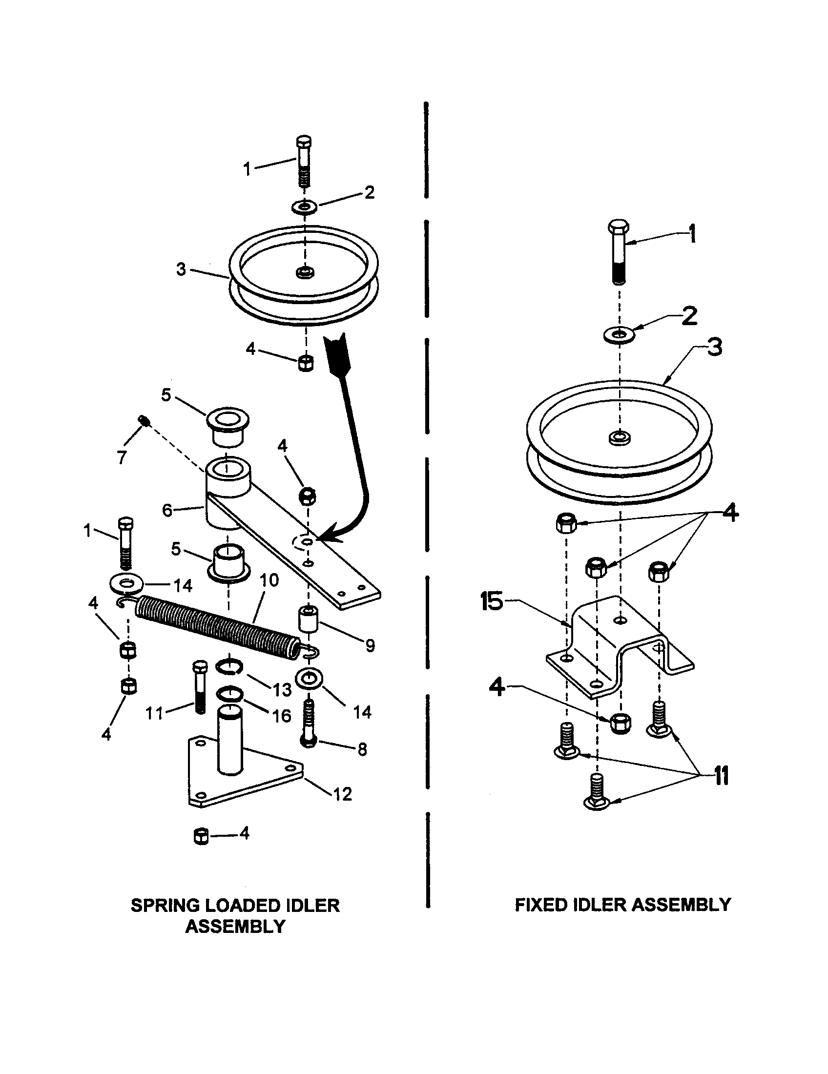 52"/61" DECK IDLER