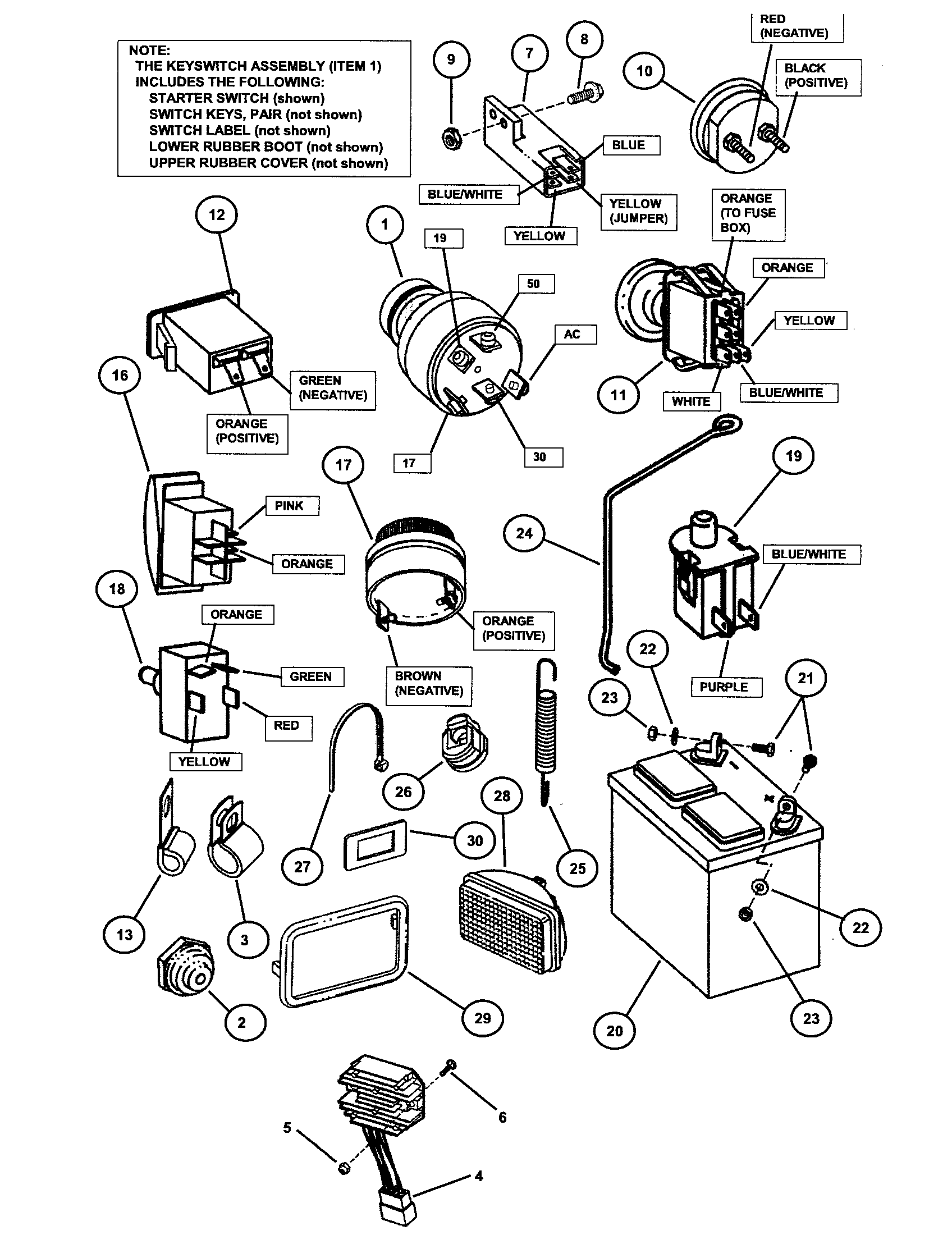 Electrical (except wiring)