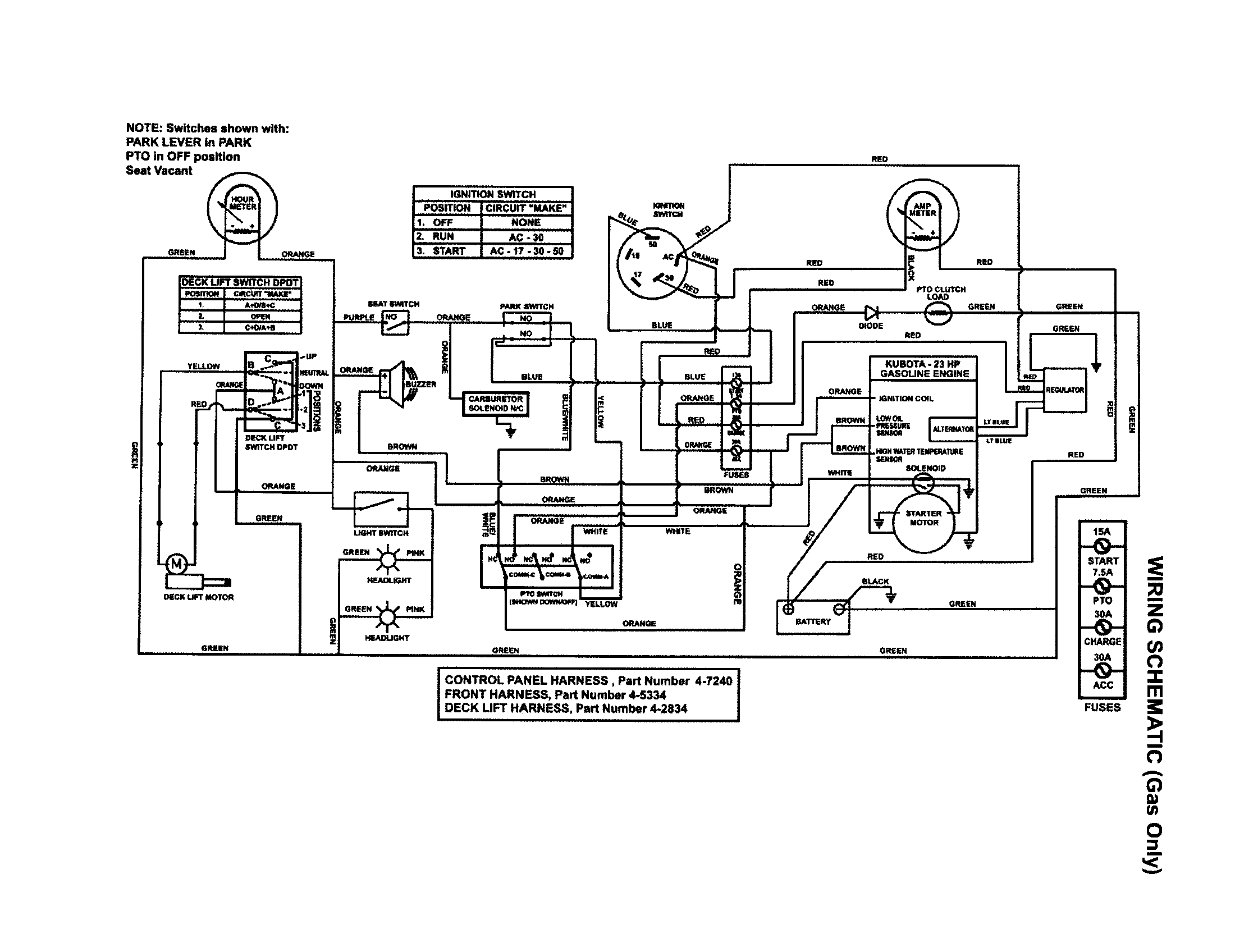 Wiring schematic (gas only)