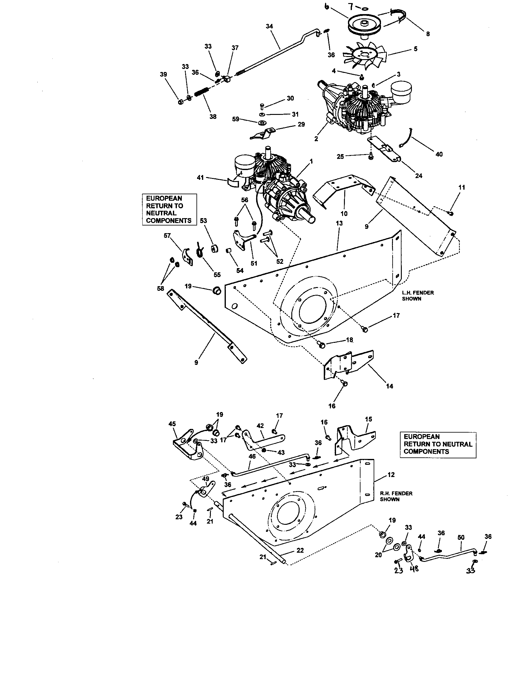 FENDER/TRANSAXLE (EYZ MODELS)