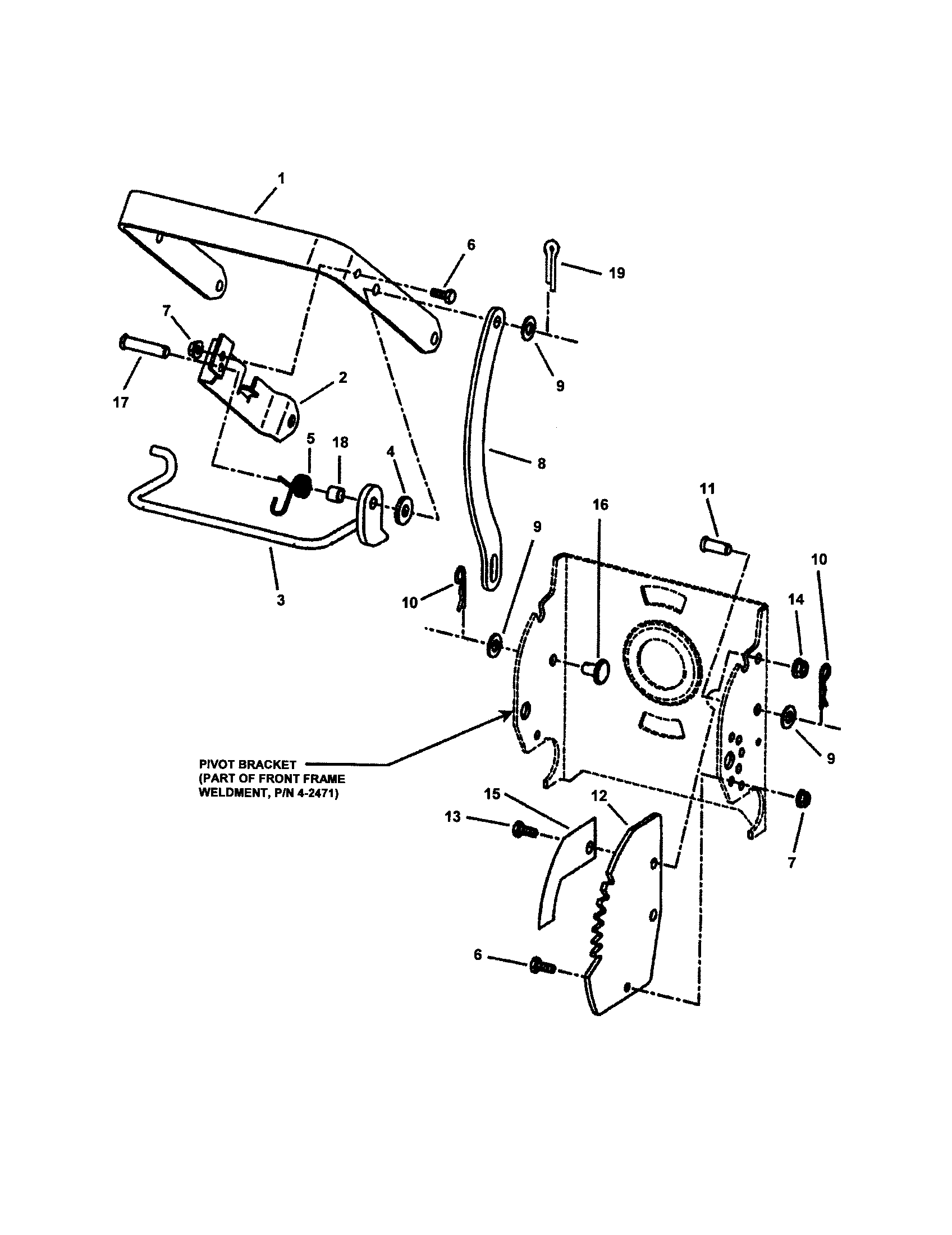 Deck lift handle