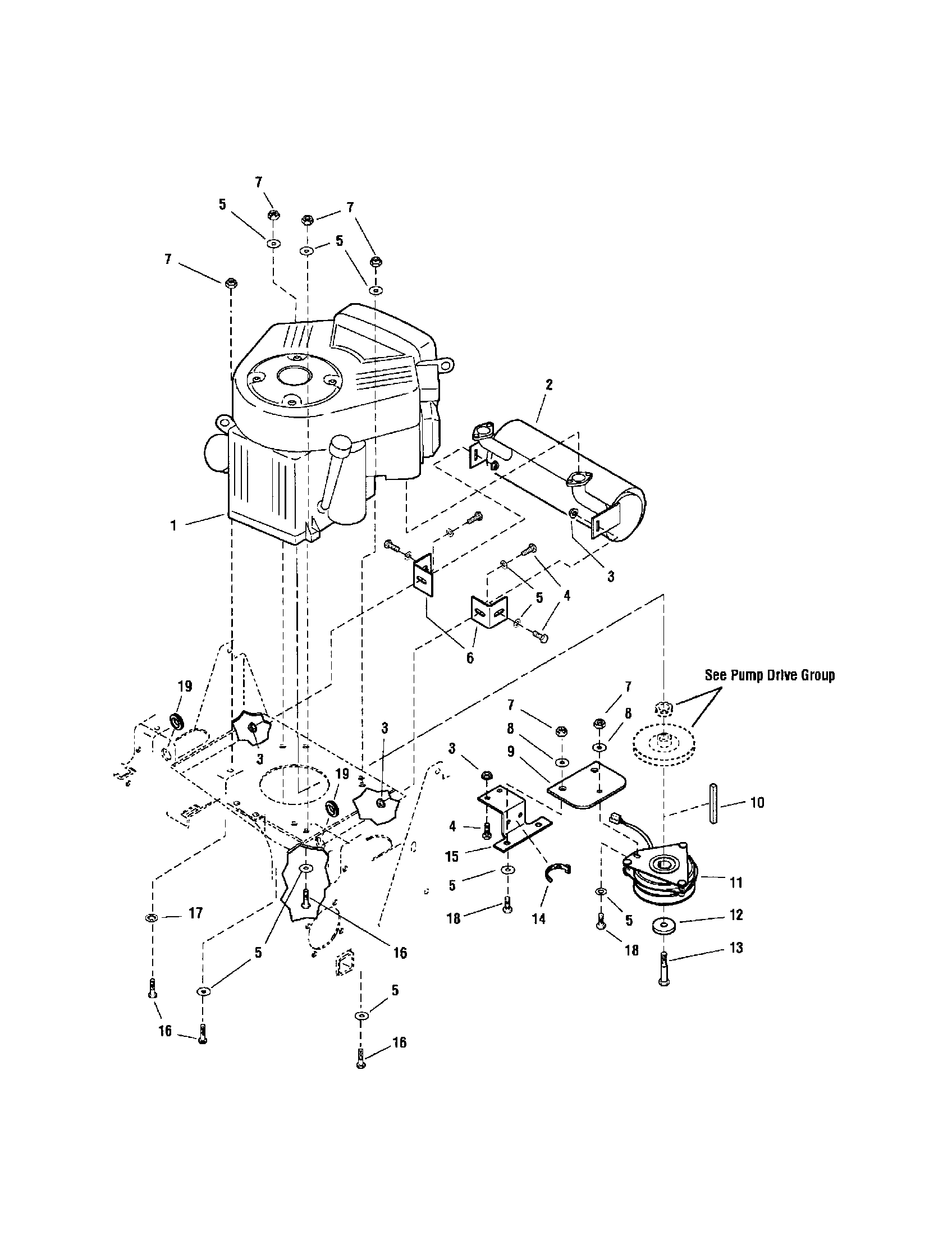 Engine/pto-20 hp briggs & stratton