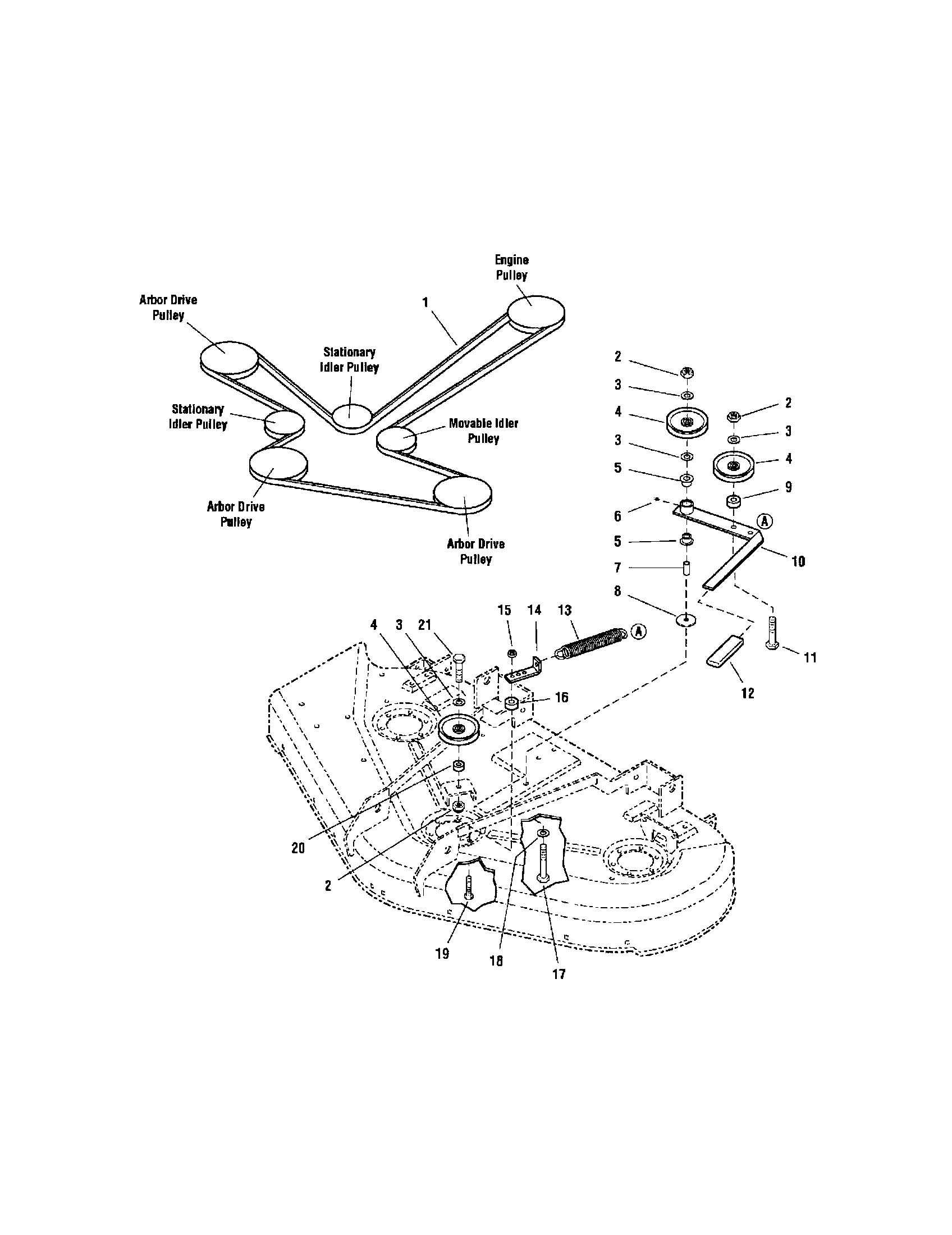 44"/50" DECK-BELT/IDLER