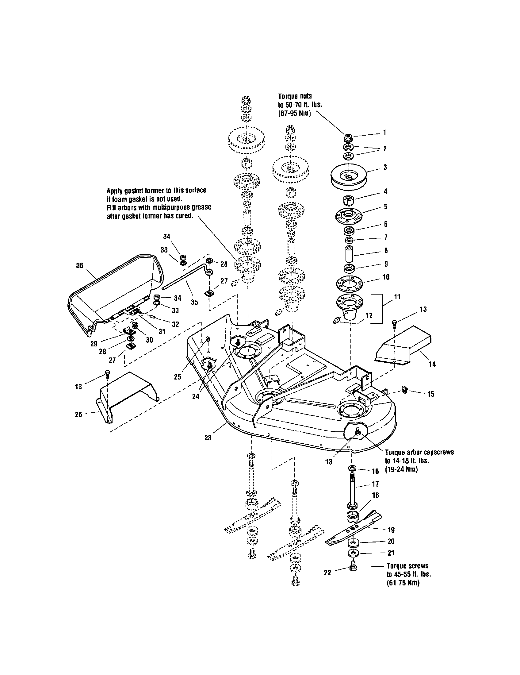 44"/50" DECK-HOUSING/ARBORS/BLADES