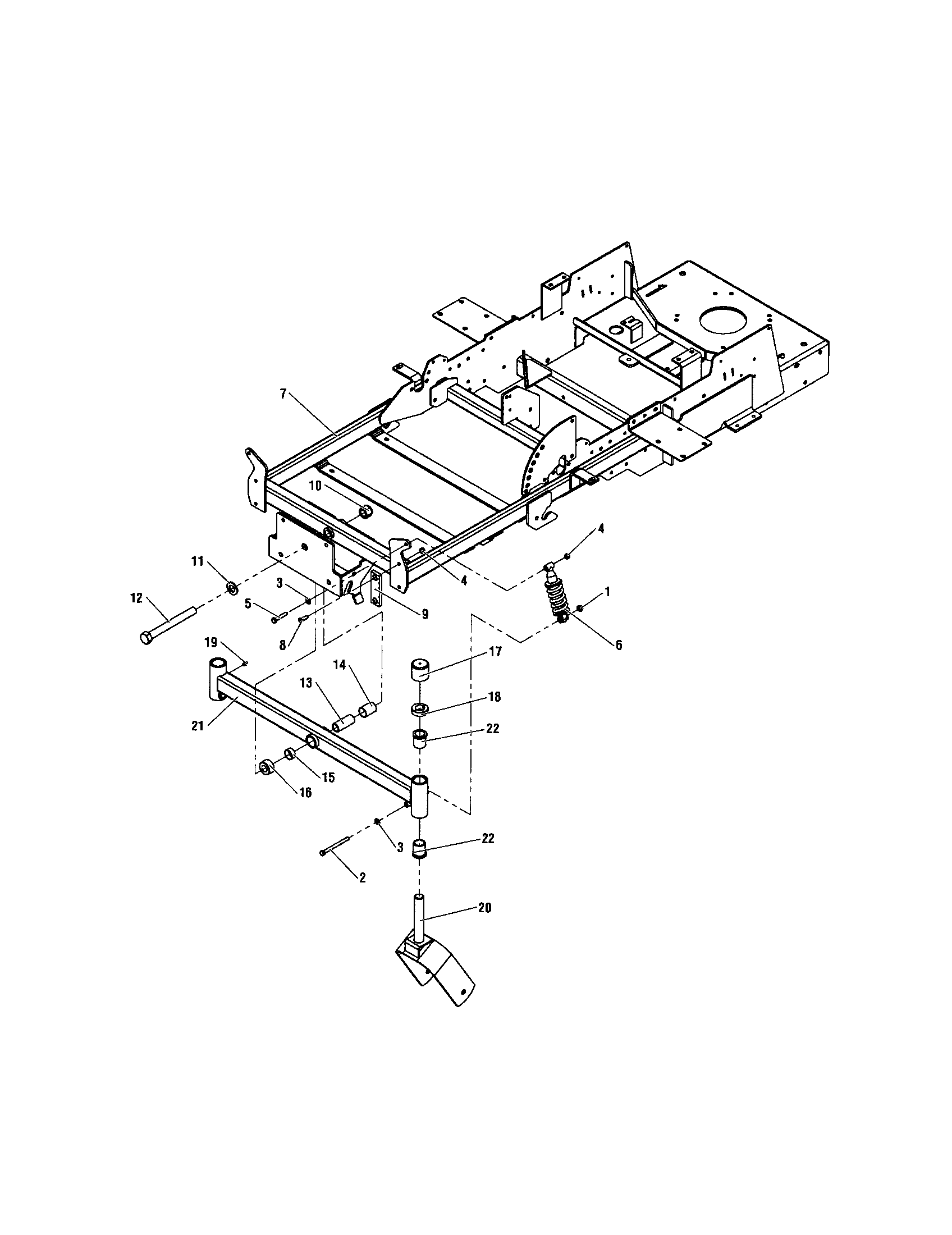 Main frame/front suspension