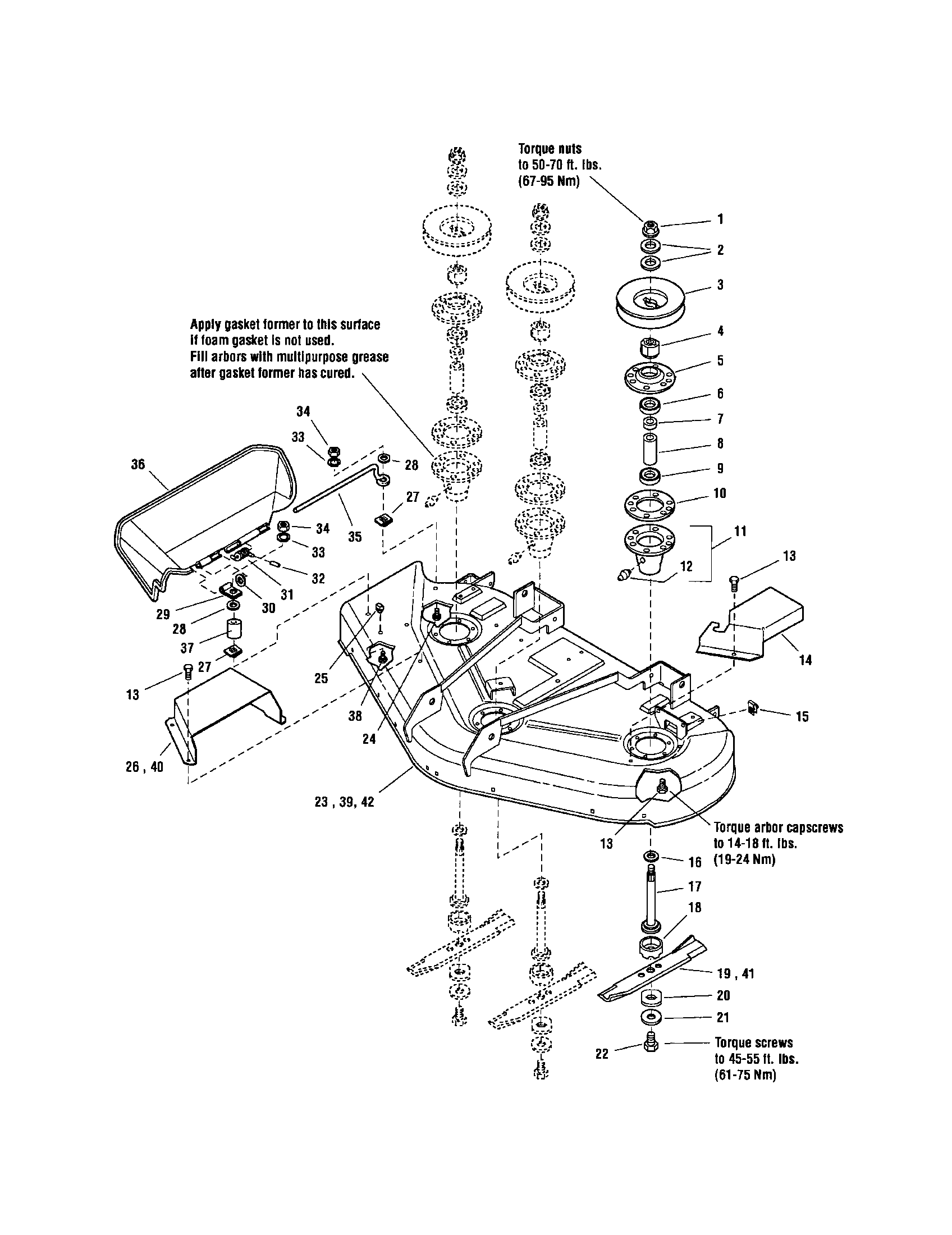 44"/50" DECK-HOUSING/ARBORS/BLADES