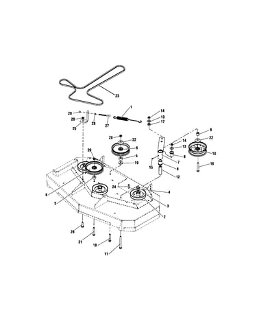 Pulleys/belts/idler arm