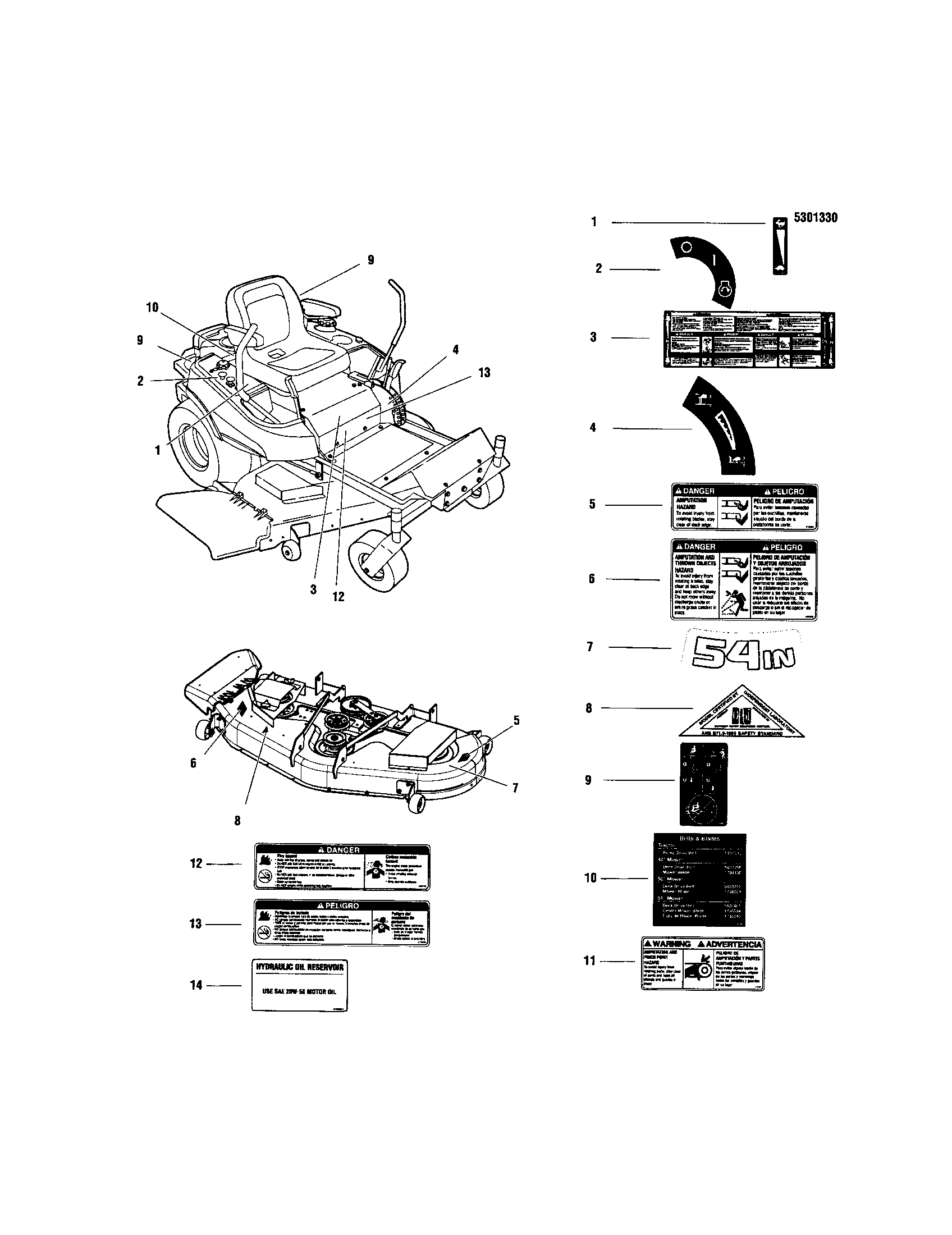 DECAL-SAFETY/OPERATION (USA MODELS)