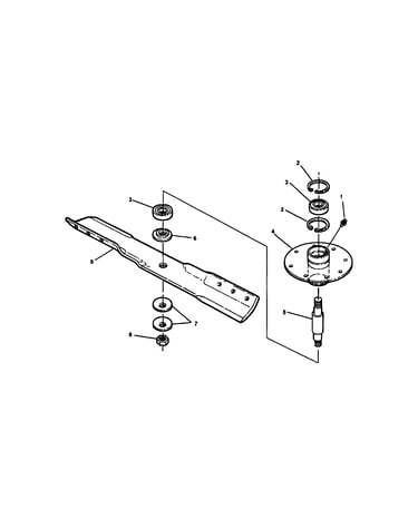Spindle-38" cutting deck