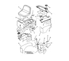 Snapper HZS15422KVE fuel tank/operators seat diagram