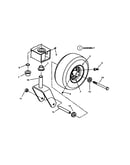 Caster/front wheel/tire