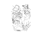 Snapper YZ16424BVE fuel tank/operators seat diagram