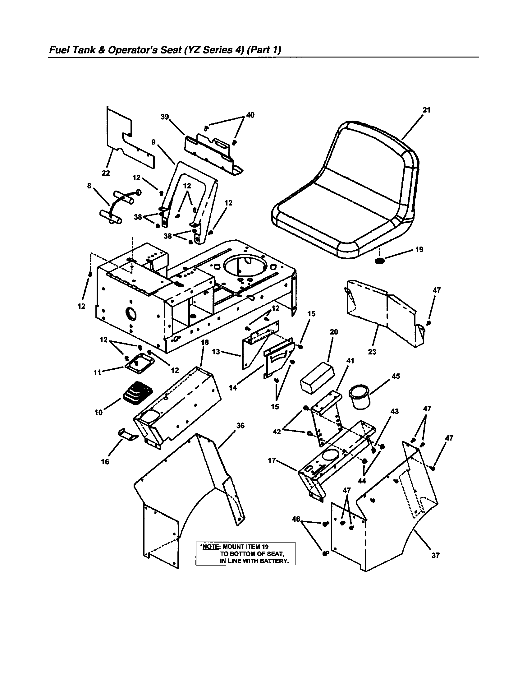 FUEL TANK/OPERATORS SEAT