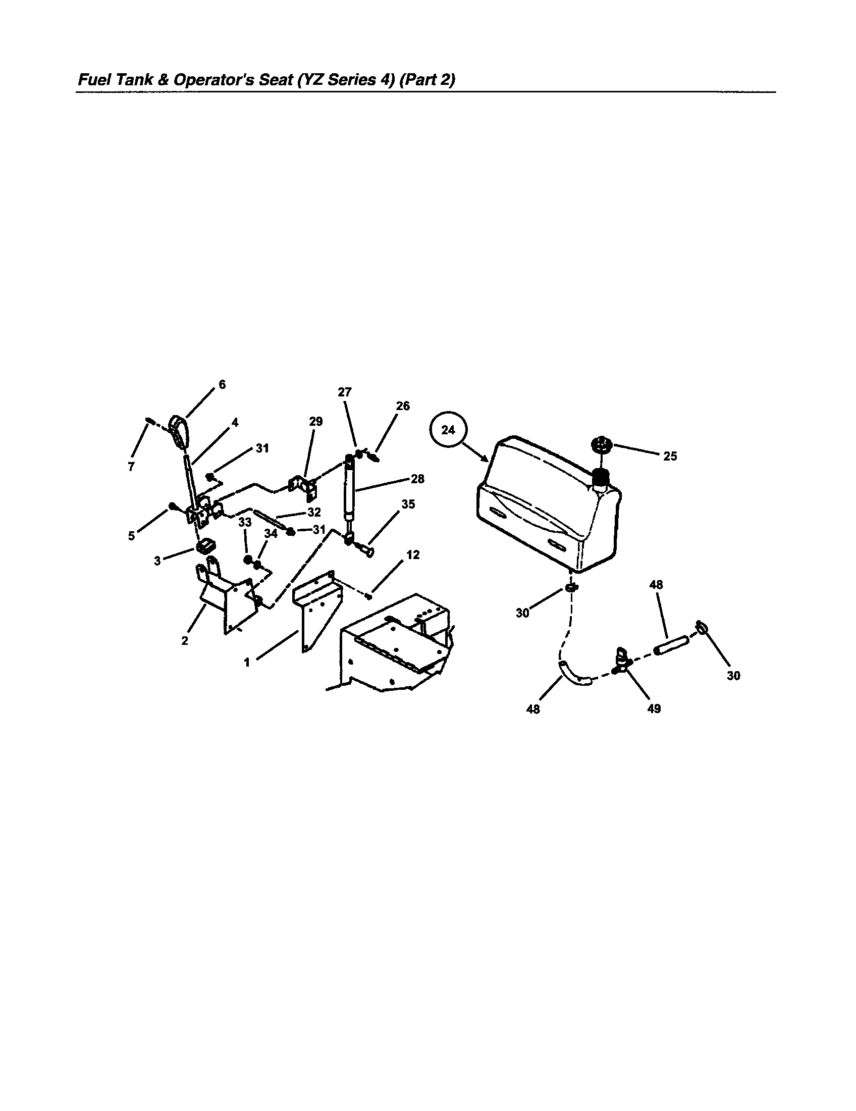 FUEL TANK/OPERATORS SEAT