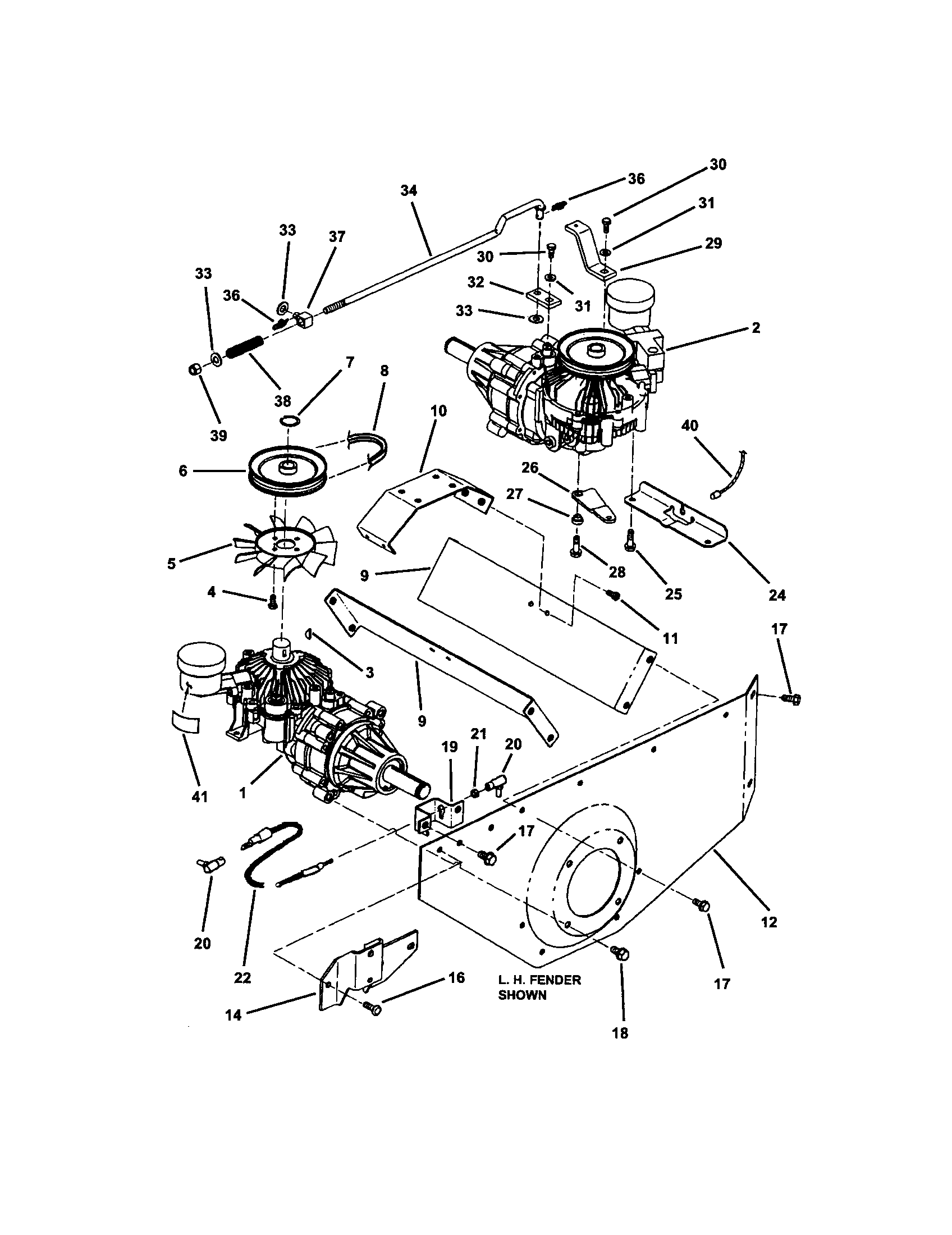Fender/transaxle