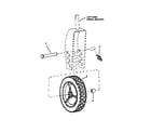Snapper FRPS216015E front wheels (swivel model) diagram