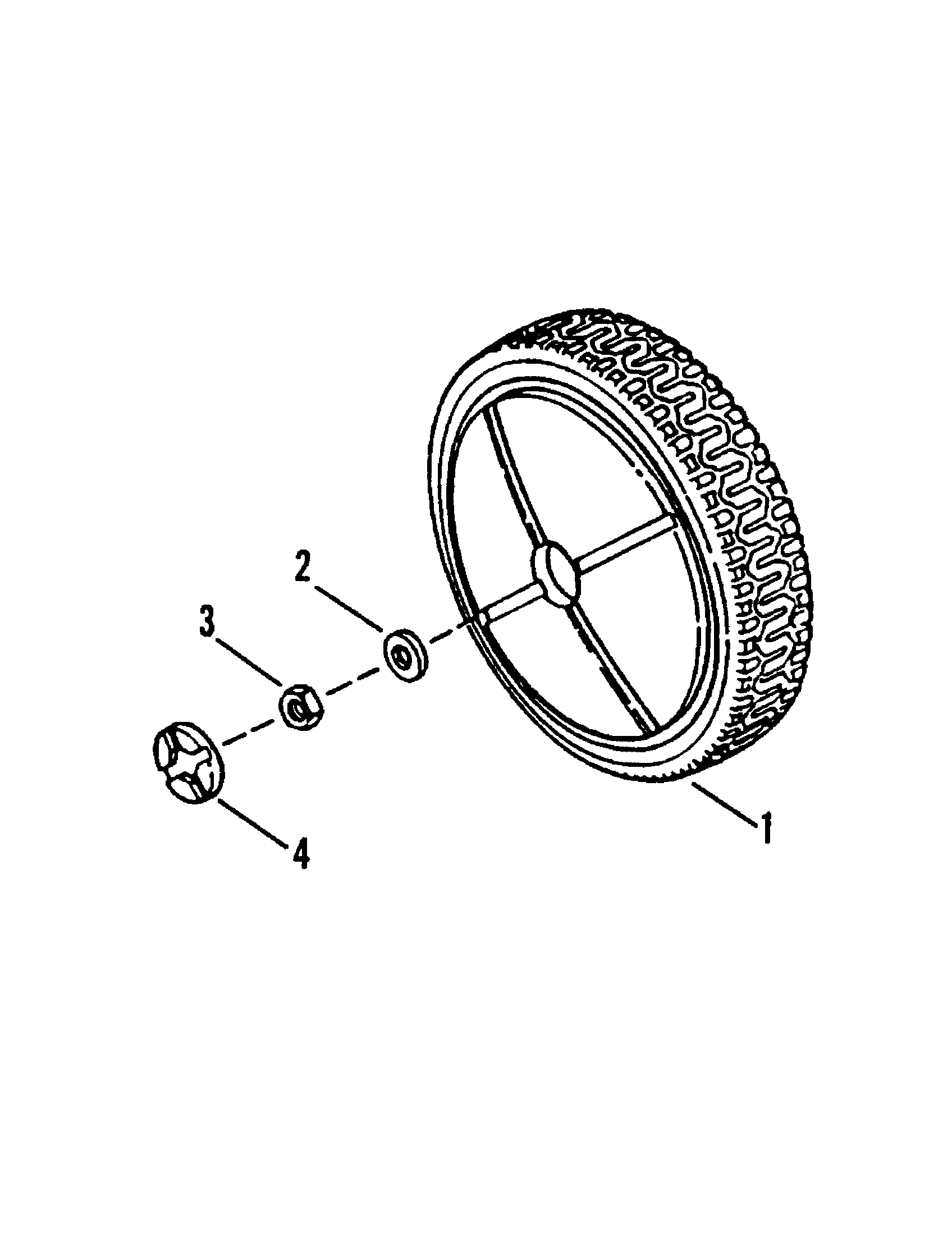 Rear wheels (non-swivel models)