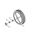 Rear wheels (non-swivel models)