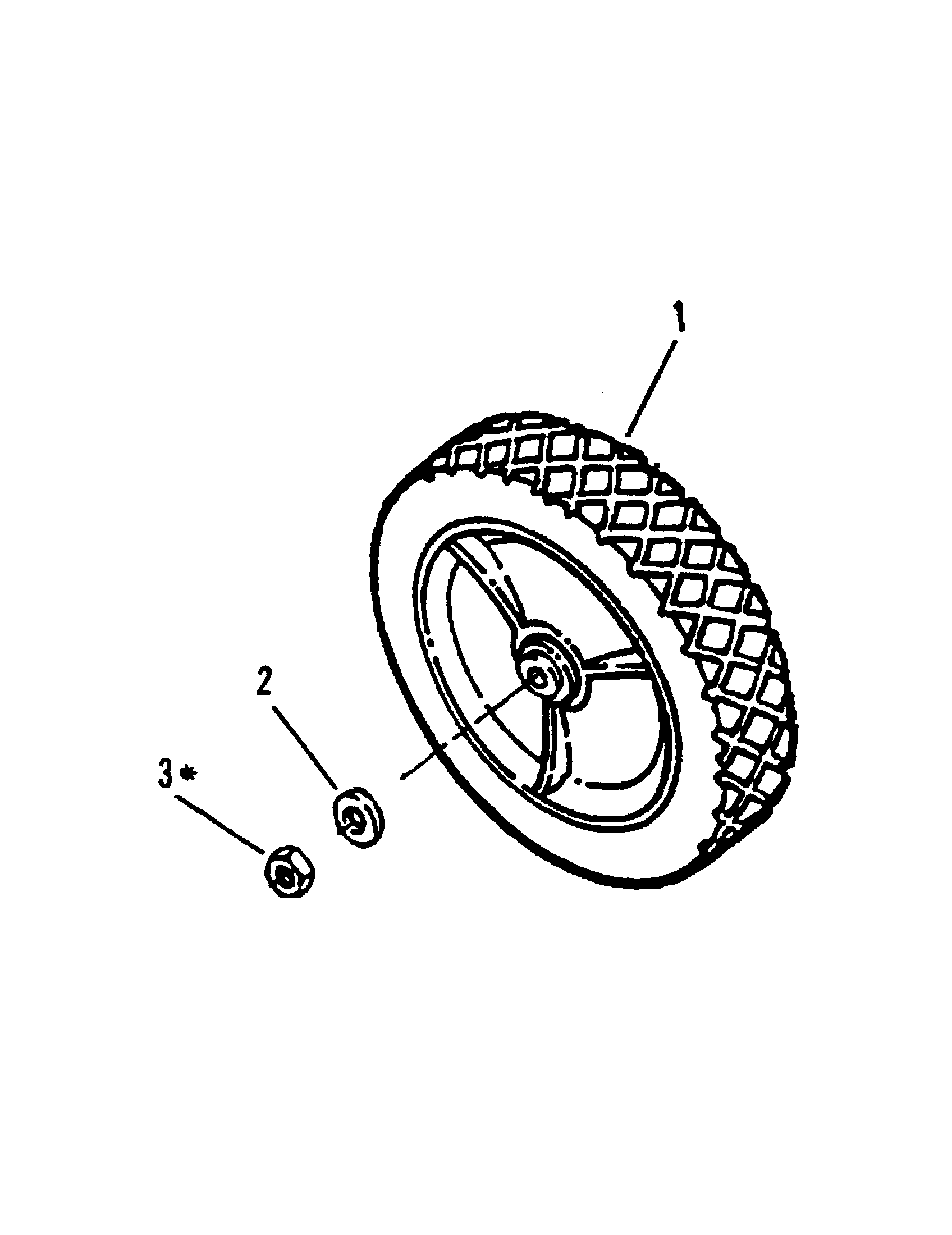 Rear wheels (swivel model)