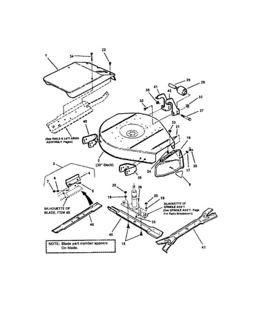 Cutting deck, deflector-30